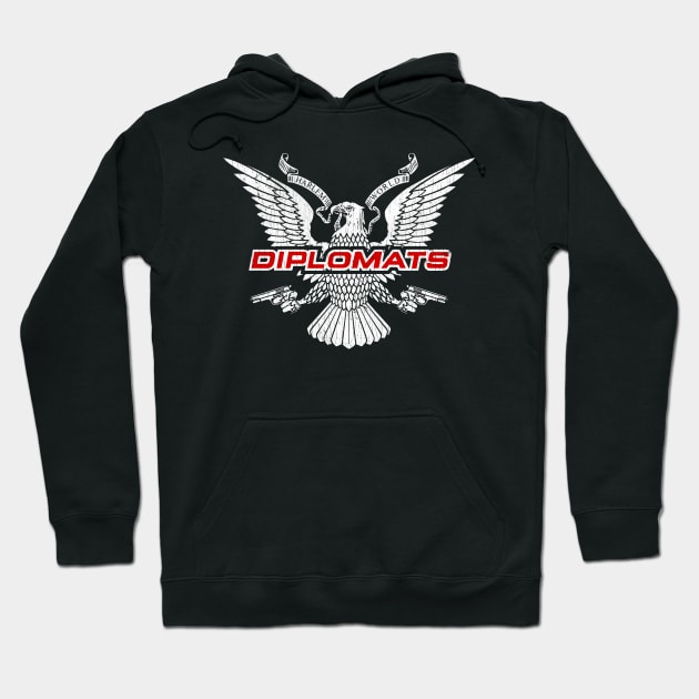 Diplomats White Design Hoodie by sobermacho